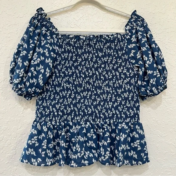 Lauren Ralph Lauren Floral Print Peplum Blouse - Picture 4 of 8